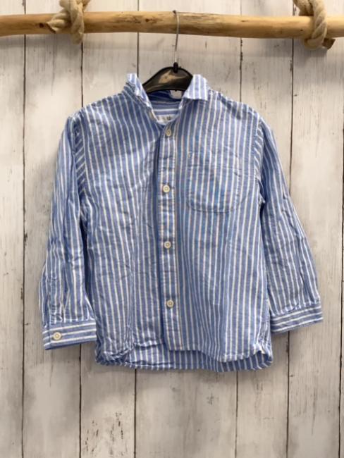 Zara  Hemd  Gr. 110  hellblau weiße Streifen 