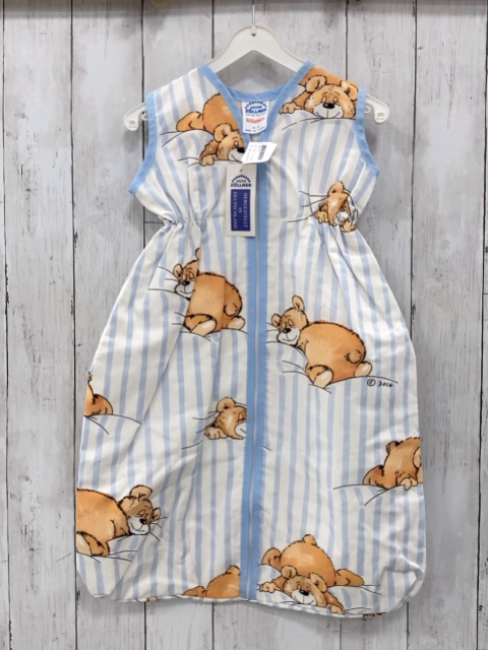 neu Julius Zöllner  Schlafsack Gr. 70cm  weiß hellblaue Streifen Bären 