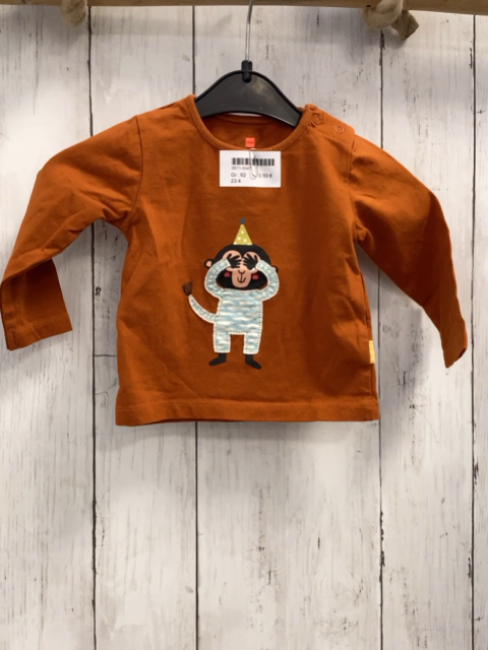   Langarmshirt  Gr. 62  rost Affe 