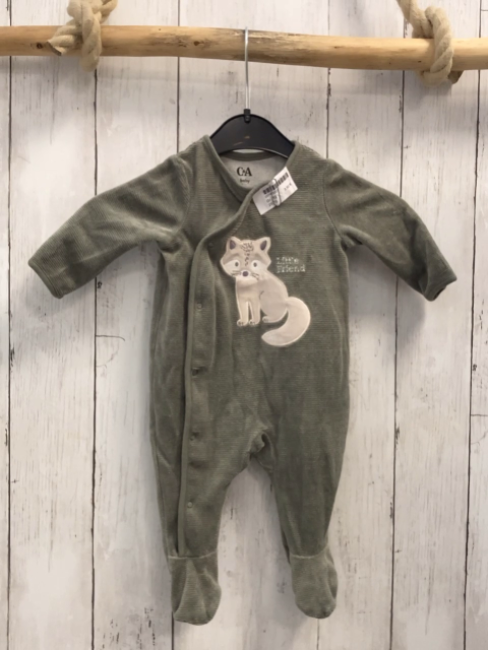   Strampler  Gr. 62  kiwi Nicky Rippen Fuchs 