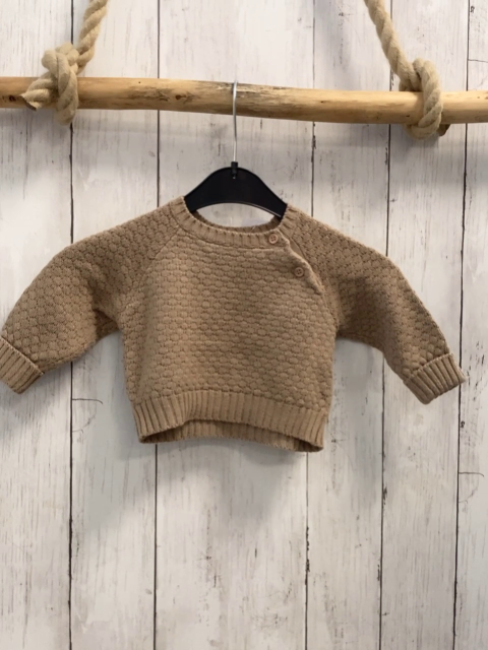 Alana  Pullover  Gr. 56  sand Strick Wabemuster 