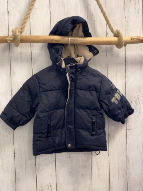 Timberland  Winterjacke  Gr. 74  blau beige Fleecefutter 