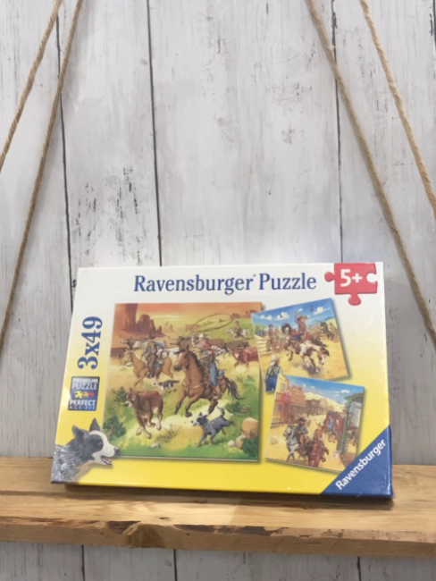 Ravensburger Puzzle Gr. 3x49  Cowboyszenarien