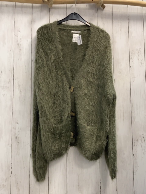 zara  Strickjacke  Gr. 164  kiwi flusig 