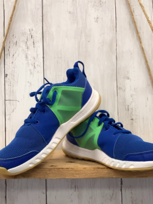 Adidas Schuhe Gr. 34  blau grün weiße Sohle