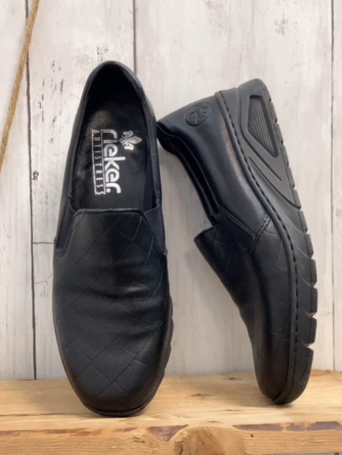 Rieker  Schuhe  Gr. 37  schwarz Rauten 