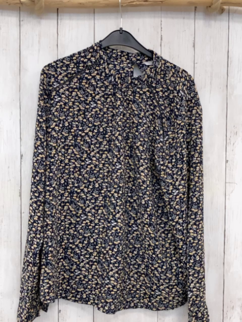 Only  Bluse  Gr. 38  blau beige hellbraune Blumen 