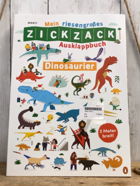  Pappbuch Mein riesengroßes Zickzack Ausklappbuch Dinosaurier 