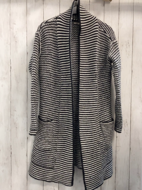 esprit Strickmantel Gr. S schwarz weiß 30 % Wolle