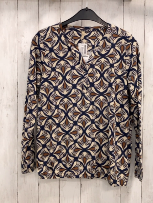 Soyaconcept  Langarmshirt  Gr. 158/164  beige blau brauner Druck 