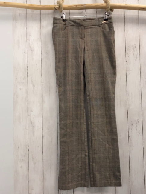 Bruno Banani Hose Gr. 34  braun grau rosa kariert