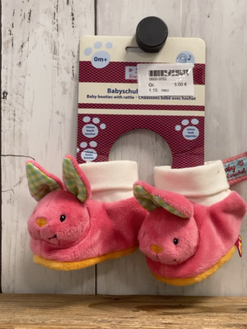 neu  Babyrasselschühchen  pink Hase Tilly mit Rasselgeräusch 