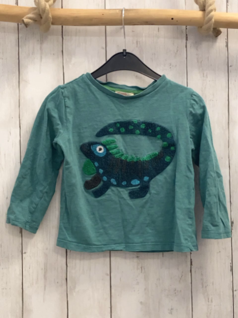 DP....aM Langarmshirt  Gr. 92  kiwi Plüschechse 
