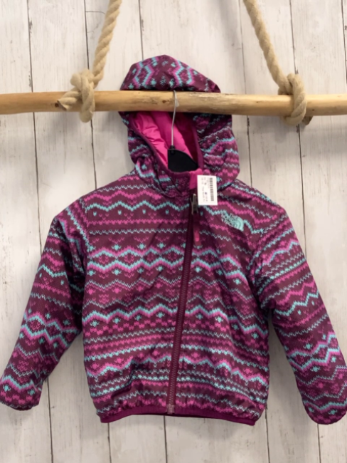 The North Face  Wendejacke  Gr. 92  weinrot + pink mint Muster / pink 