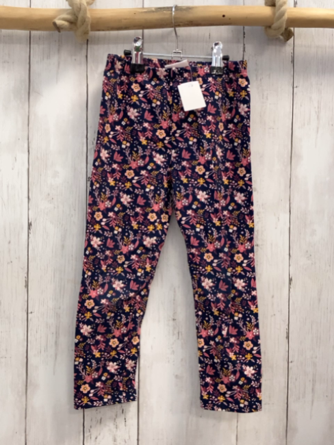  Leggings Gr. 104  blau senf rosa Blumen