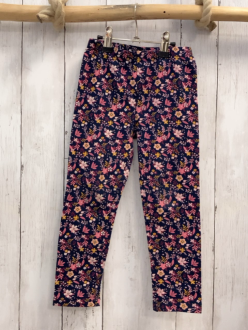  Leggings Gr. 104  blau senf rosa Blumen