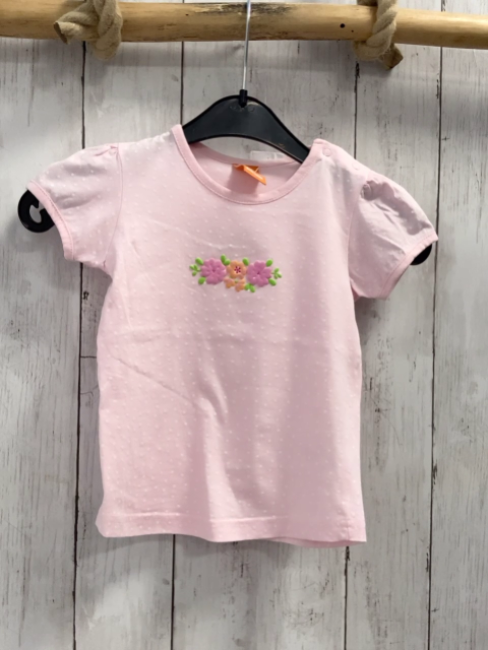 Pusblu T-Shirt Gr. 86  rosa weiße Punkte Blumen