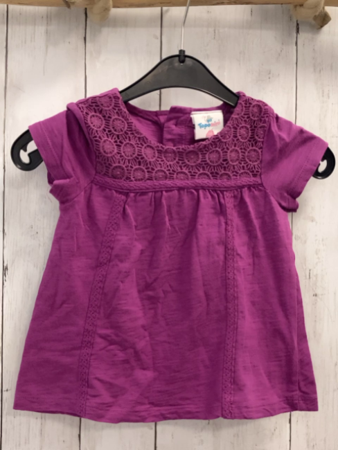  T-Shirt Gr. 86  lila Häkelei