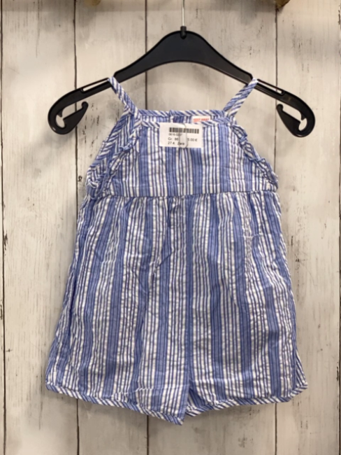 Zara  Playsuit  Gr. 86  hellblau weiße Streifen 