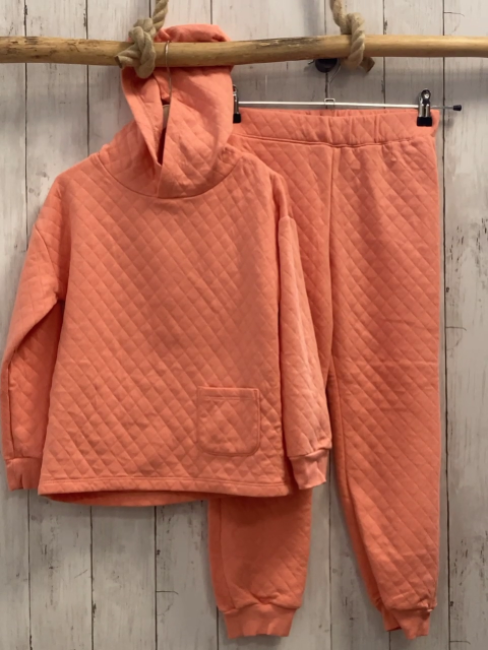2 tlg H&M  Pullover + Jogginghose  Gr. 134  orange Rauten 