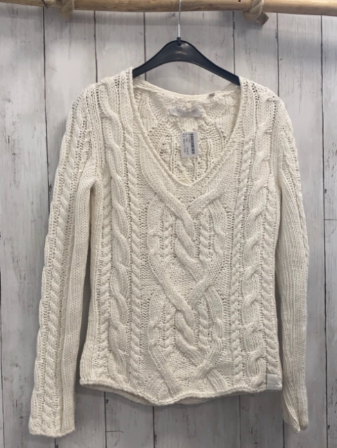 Marc O´ Polo  Pullover  Gr. 158  weiß Strick Zöpfe 