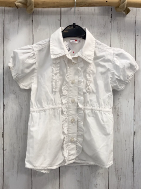 Pre Natal  Sommerbluse  Gr. 98  weiß Rüschen 