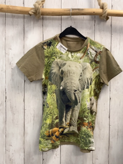 Jako-o  T-Shirt  Gr. 152  sand Elefant Schlange Affe Büsche 