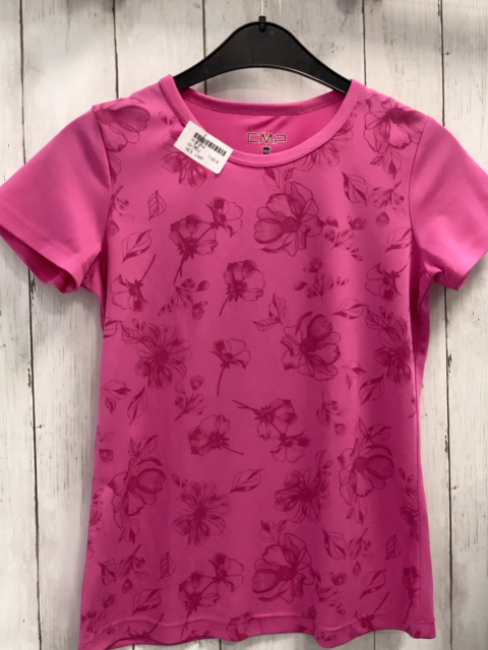 CMP Sportshirt  Gr. 152  pink weinrote Blumen 