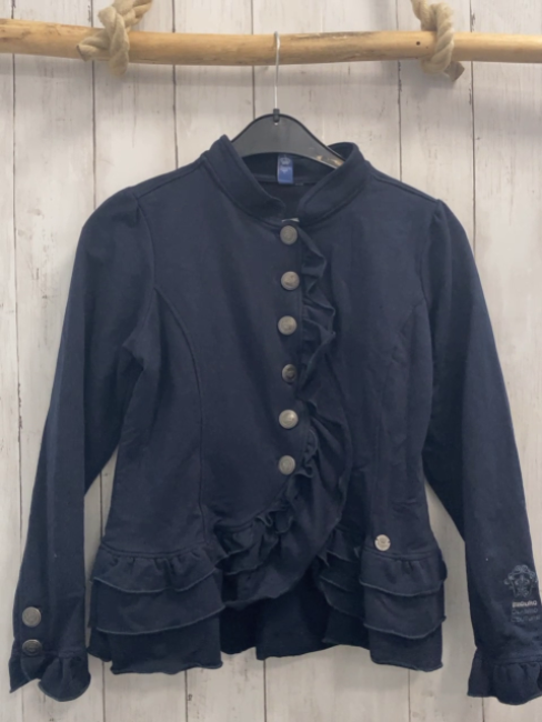 Seguro  Sweatjacke  Gr. 152  blau Rüschen 