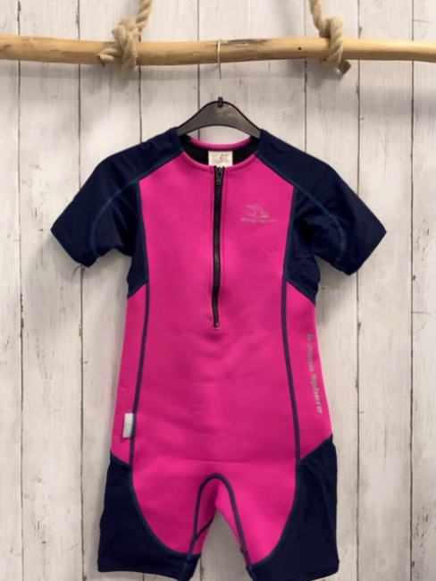   Neoprenoverall Gr. 140  pink blau 