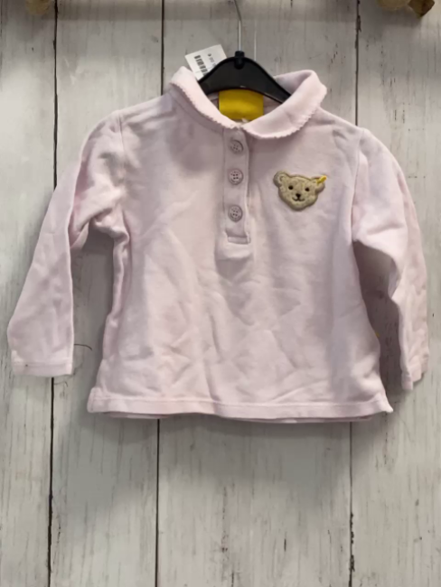 Steiff  Poloshirt lang  Gr. 68  rosa 