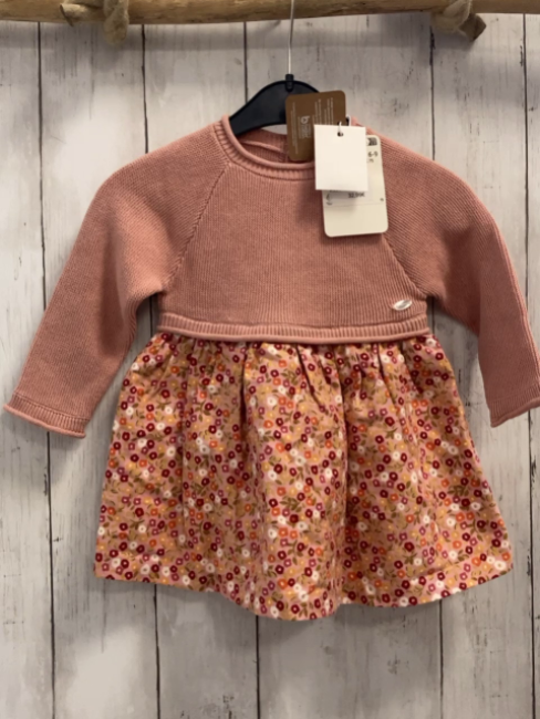 neu Mayoral  Kleid  Gr. 74  rosa Strickoberteil Rock mit bunten Blumen NP 32,95 € 