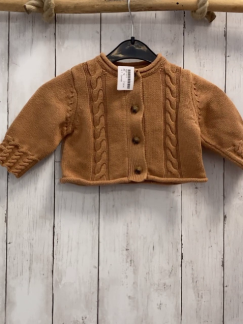 Donsje  Strickjacke  Gr. 74   ocker Zöpfe 