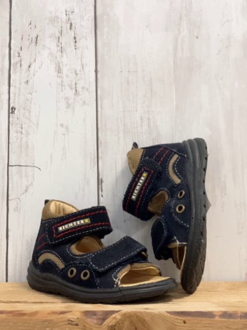 Richter  Sandalen  Gr. 20  blau beige Bund 