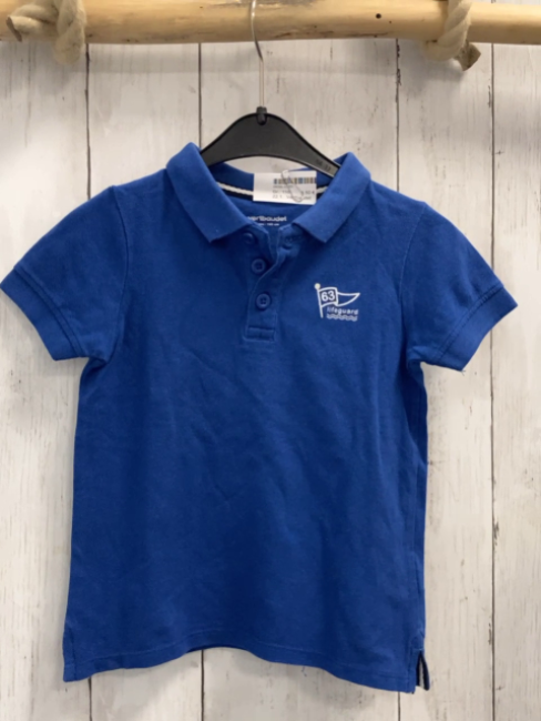 Vertbaudet  T-Shirt  Gr. 110  blau Polokragen