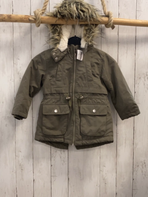H&M  Winterjacke  Gr. 104  kiwi Kpauze mit Fellbund 