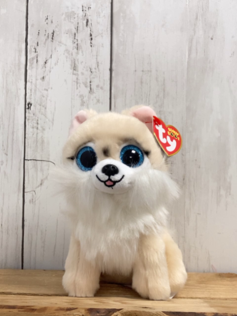 neu Ty  Plüschspielzeug  weiß Beanie Boos Honeycom Hund weiß beige 