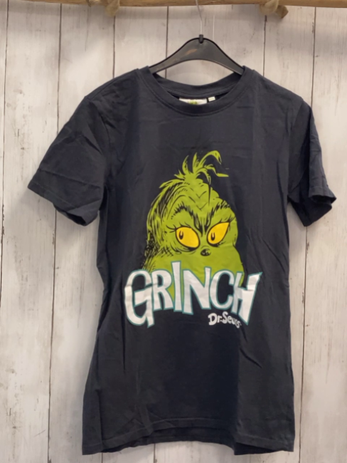   T-Shirt  Gr. 158/164   schwarz The Grinch weiße Schrift 
