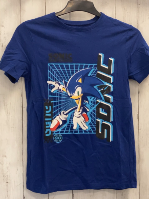 Sonic  T-Shirt  Gr. 158  blau Sonic Schrift 