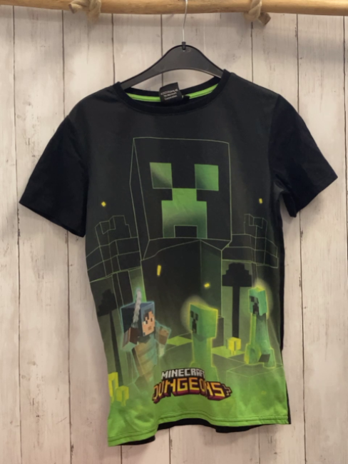 Minecraft  T-Shirt  Gr. 158  schwarz grüne Figuren Minecraft 