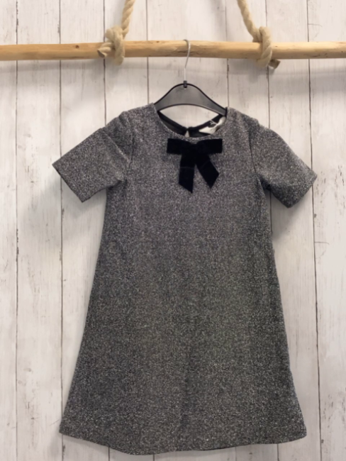 H&M Kleid Gr. 122  silber Glitzer