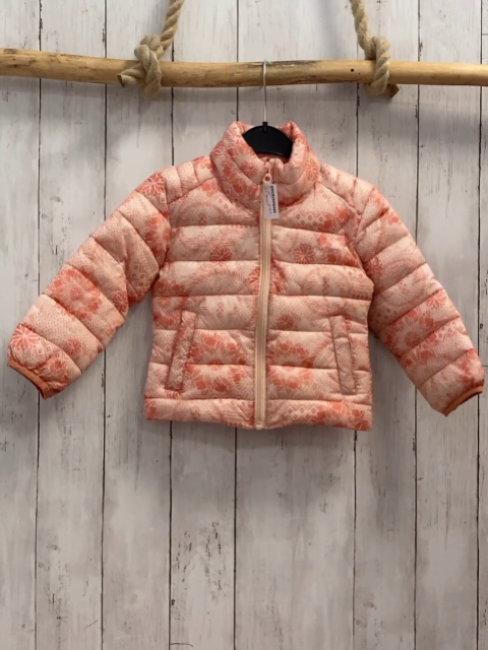 Minymo Winterjacke  Gr. 92  creme apricot Druck 