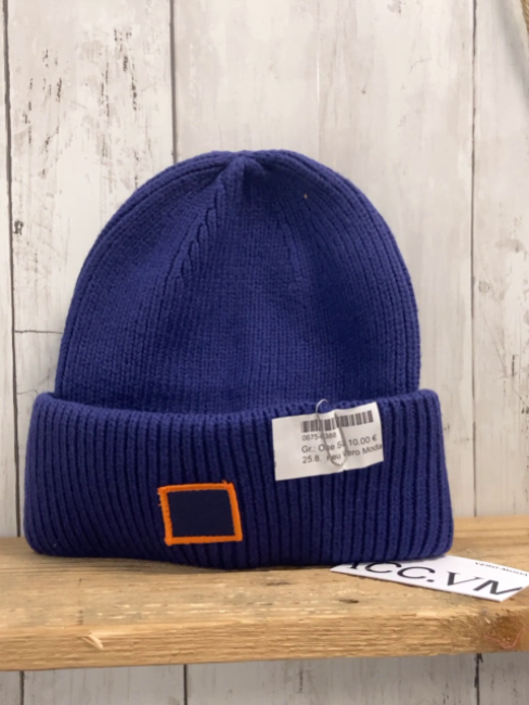 neu Vero Moda  Mütze One Size lila Strick Rechteck mit orange Rand NP 19,99 € 