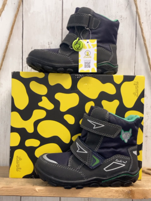 neu Lurchi  Boots  Gr. 27  blau grau grüner Bund gefüttert 