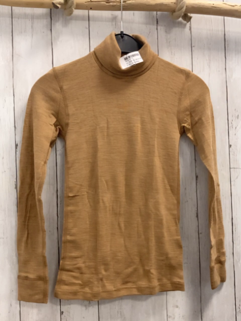 neu Dilling  Langarmshirt  Gr. 146/152  ocker Rollkragen 100  % Merinowolle 