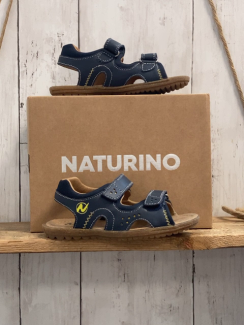 neu Naturino  Sandalen  Gr. 28  "Himmel" dunkelblau weiße Nähte 