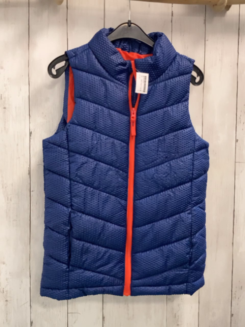   Weste  Gr. 146/152  blau orange Reißverschluss 