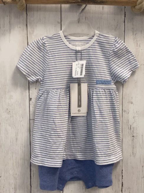 neu Bellybutton  Playsuit  Gr. 74  weiß blaue Streifen + blau 