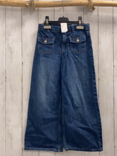 H&M  Hose  Gr. 122  blau jeans orange Nähte Gummiizugbund 