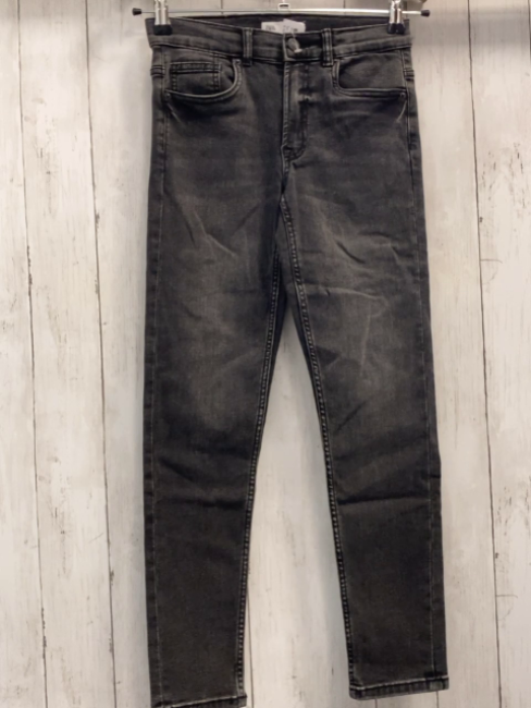 zara Hose Gr. 152  grau jeans Bund verstellbar